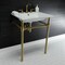 Fauceture KVPB25227W87 Dreyfuss 25" Console Sink W/SS Leg (8", 3 Hole), Wht/Brass KVPB25227W87 - alternate 7